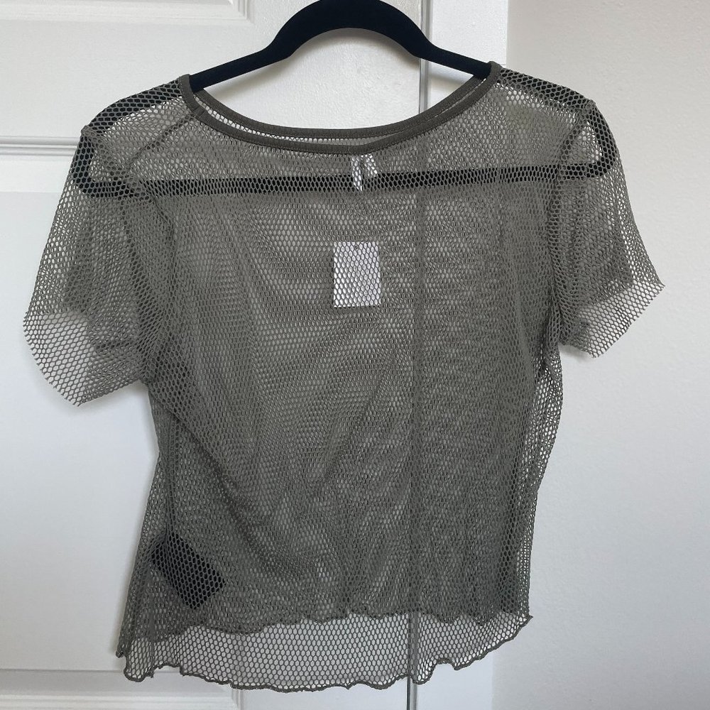 Cropped mesh tee - Picture 2 of 2